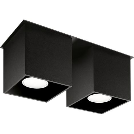 Lámpara de techo Delta 2 GU10 negra ALU lumilo 00.127.63 (1/5)