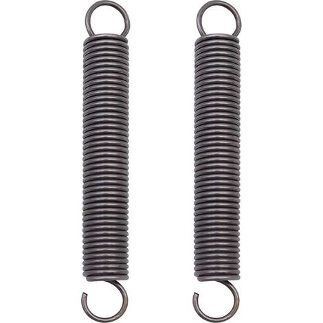 Ressorts de traction en acier inoxydable – Lot de 2 ressorts comprimés double crochet – Diamètre extérieur 18 mm – Longueur 150 mm (1/5)