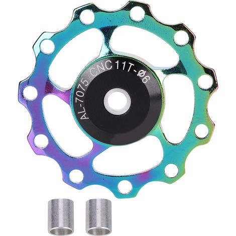 Poulie de dérailleur arrière en alliage d'aluminium pour VTT, 11T, accessoire vélo coloré (1/5)