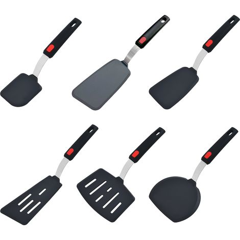 Spatule en silicone - Spatule en silicone résistante à la chaleur, résistance à la température maximale de 315 °C (600 °F) - Ensemble de spatules - Sans BPA (1/5)