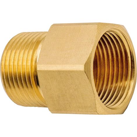raccord de nettoyeur haute pression en laiton mâle à M22 14/15mm femelle adaptateur de tuyau à filetage femelle pour tuyau de nettoyeur haute pression (1/5)