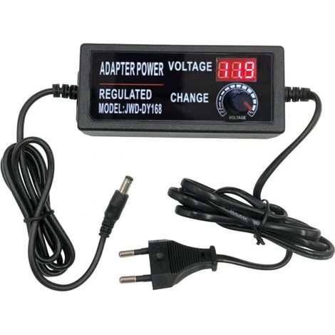Einstellbares 3-12V 5A Gleichstromnetzteil mit Digitalanzeige, max. 60W, 100-240V Wechselstrom auf 3V, 4V, 4,5V, 5V, 6V, 7V, 8V, 9V, 10V, 12V Universal-Netzteil/Transformator (1/5)