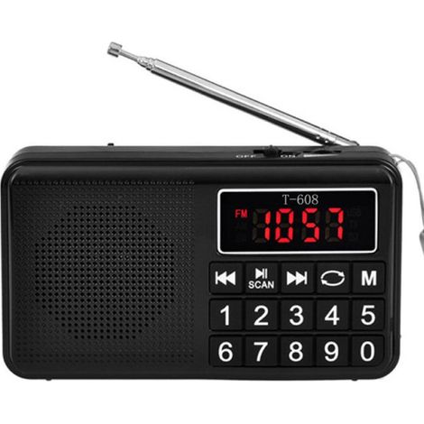 Radio Portable - Radio FM -avec Batterie Rechargeable de Grande Capacité,Prise en Charge MP3 (1/5)