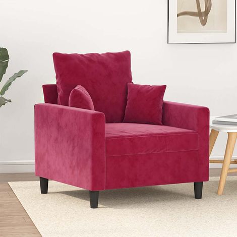 Sessel Weinrot 60 cm Samt