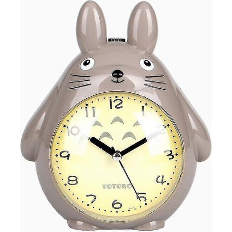 Réveil pour enfants, veilleuse réveil Totoro, réveil de bureau décoratif pour enfants et étudiants (gris) (1/2)