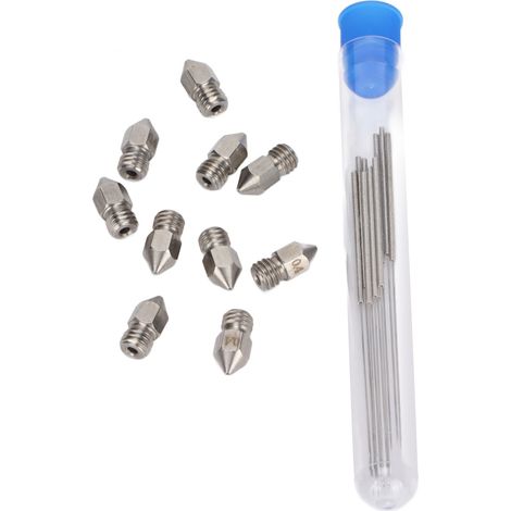 Kit de nettoyage pour buses 0.4mm imprimantes 3D CR-10, Ender 2, Ender 3 - Aiguilles de désobstruction