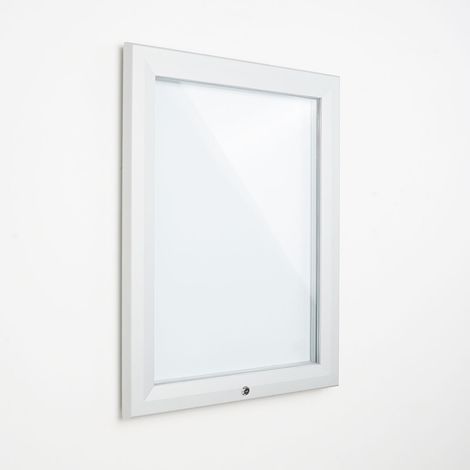 Bacheca da Esterno con Apertura a Ribalta 58,5x76x4,7 cm in Alluminio Grigio Chiaro (1/5)