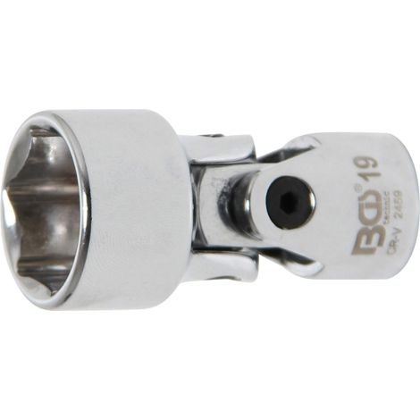 Articulación cardánica hexagonal  entrada 10 mm (3/8")  19 mm