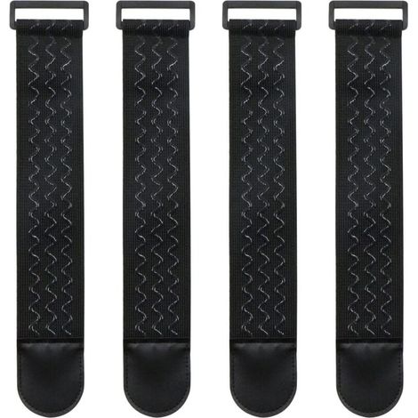Sangle Elastique avec Silicone Antidérapant - Attache Cable Fermoir Réutilisable Polyvalents Organisateur Rangement pour des Rallonges Câbles Cordes Tuyaux D’arrosage Vélos Bagages, 4 Pièces (1/4)