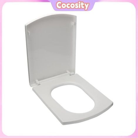 Cocosity Siège de toilette Abattant de Toilette, Installation Facile, Couvercle carré épais en PP pour la Maison, luminaire set (1/5)