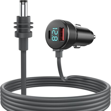 Starlink Mini Câble - Accessoires Starlink Mini Chargeur de Voiture 3 en 1, Adaptateur Allume-Cigare 12V-48V avec Affichage Numérique, Ports USB /type C Charge Rapide pour Voitures (3M)