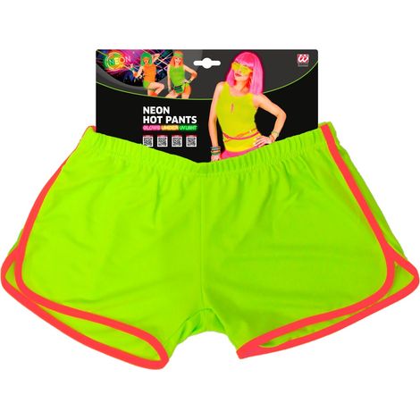 Neongrüne Disco-Shorts im 80er-Jahre-Stil (1/5)