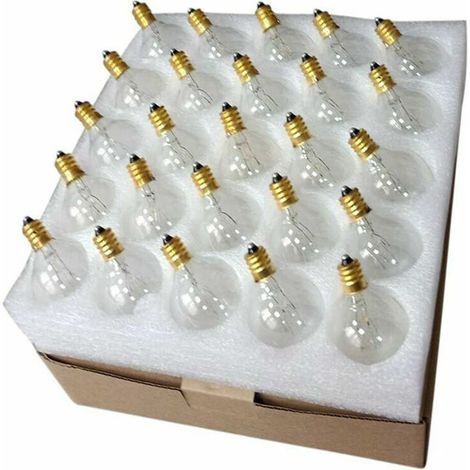 royaluxe -Ampoule sphérique G40-base E12-IP44-étanche-blanc chaud-pour éclairage de cour-7 décoration de fête de mariage W (1/5)