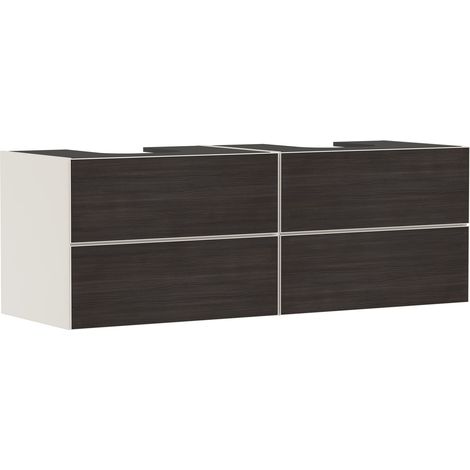 Meuble sous-vasque Xevolos E 1570x555x550mm, couleur beige, finition mate foncée (1/3)