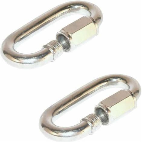 2x maillon rapide 5mm à visser mousqueton attache chaine maintien corde accroche (1/5)