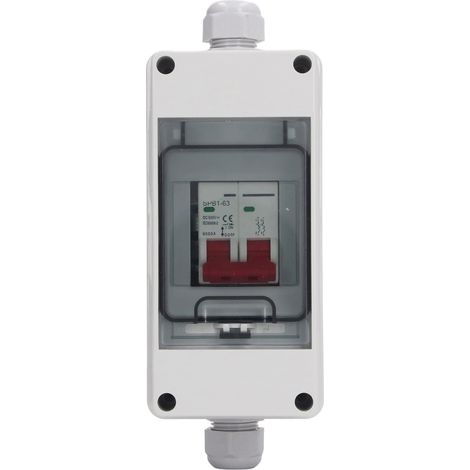 Interrupteur sectionneur électrique photovoltaïque DC500V étanche IP65, sectionneur PV DC pour usage extérieur 16A (1/5)
