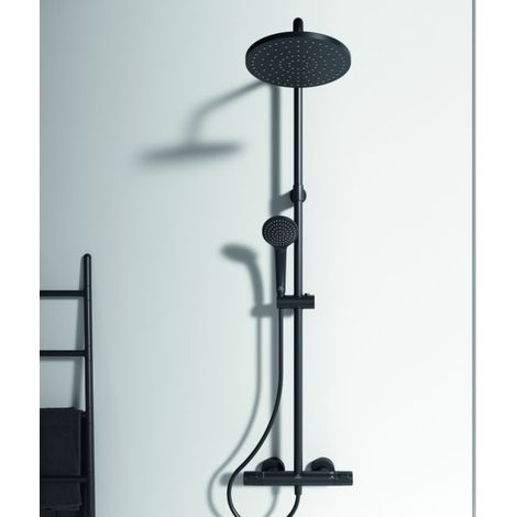 Ideal Standard Ceratherm T25 Duschsystem A7546XG Silk Black, mit Thermostat Aufputz (1/5)