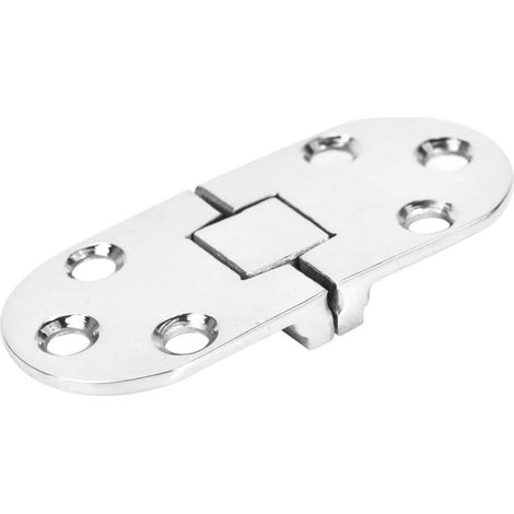 Charnière pliante ronde, charnière en acier inoxydable 66x30mm Outil d'installation domestique de polissage de miroir intégré pour les meubles de table de machine à coudre de table pliante (1/5)