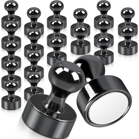 Aimant Puissant 20 Pièces Aimant Néodyme 12X16mm Noir Petits Aimant Frigo,Aimants Tableau Magnétique pour Réfrigérateur Cartes Porte Tableau Noir Tableau Blanc (1/5)