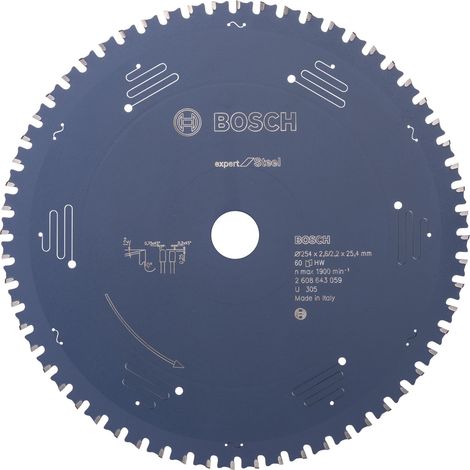 Bosch Kreissägeblatt Expert for Steel für Kapp- und Gehrungssägen 254 x 25,4 x 2,6 mm 60 - 2608643059 (1/4)