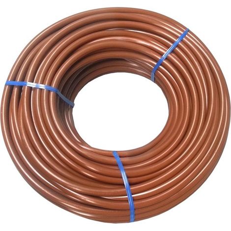 Microtubo PVC flexible 4,5x6,5 marrón 25 metros