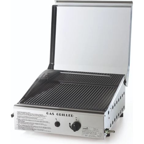 Barbecue a gas GPL piastra in ghisa vetrificata Made in Italy