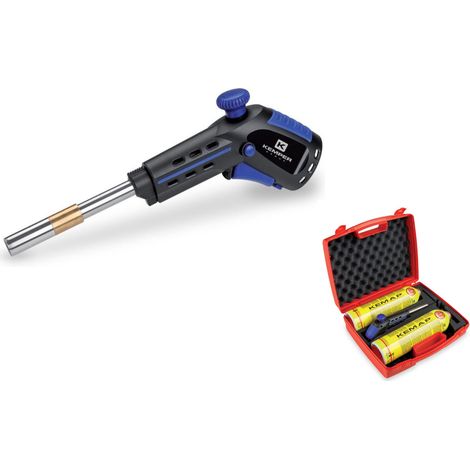 Kemper Profi-Lötkolben Hartlöt-Set im Koffer - 2400 °C - inkl. 2 Hart- und Weichlotpatronen (1/4)