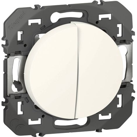 Legrand 600002 Doppio interruttore o deviatore Dooxie 10ax 250V finitura bianca