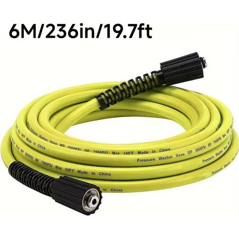 M22-14 Tuyau de lavage auto – Tuyau de nettoyage haute pression en PVC, 6 mètres (1/5)