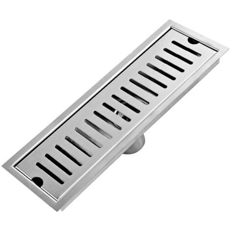Drain Linéaire De Douche Rectangulaire Tranchée De Douche Trou De Drainage De Sol Grille De À Motif Remplacement De Drain De Sol De Salle De Bains 30Cm (1/5)