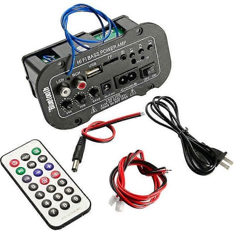 Carte d'amplificateur numérique Bluetooth 2024, amplificateur audio 30 W avec DAC USB et radio FM pour haut-parleurs de voiture