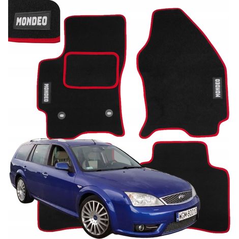 Tapis de sol en velours pour Ford Mondeo MK3 2000-2007, essuie-glaces HAFT R (1/5)