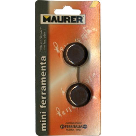 FERMAPORTA ADESIVO BIRILLO MARRONE MAURER BL.2PZ ONE PRICE