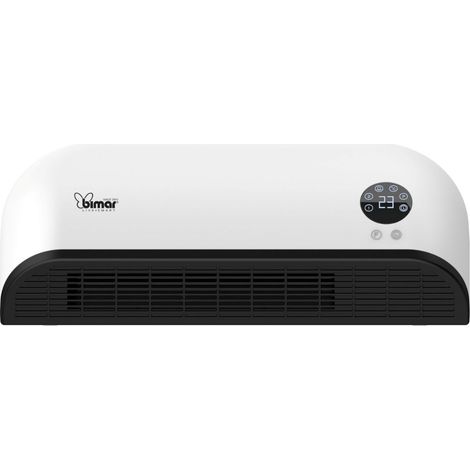 Bimar HP093 Termoventilatore PTC a Parete Ceramica 2000 W 2 Livelli Telecomando Timer 12h IP22 colore Bianco (1/4)