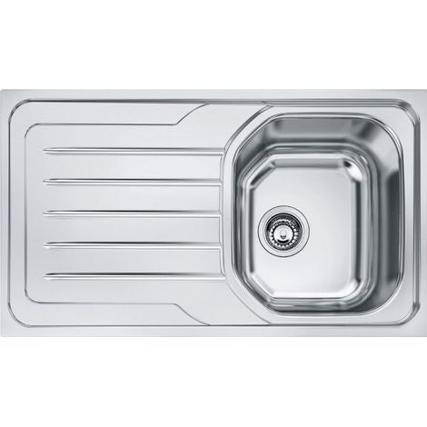 FRANKE OLN 611/86-G Lavello 1 Vasca con Gocciolatoio a Sinistra 86x50Cm - Inox - 101.0564.776