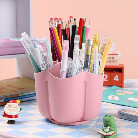 Boîte De Rangement - Stylo Organisateur Avec 6 Compartiments - Pour Stylos Crayons Pinceaux À Maquillage - Bureau École Maison - 1 Pièce (1/5)