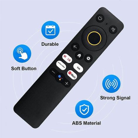 Telecomando vocale di ricambio REM-V1 per Realme TV Stick 4K RMV2105 Smart TV RMV2101 Smart TV Neo 4K Nero (1/3)
