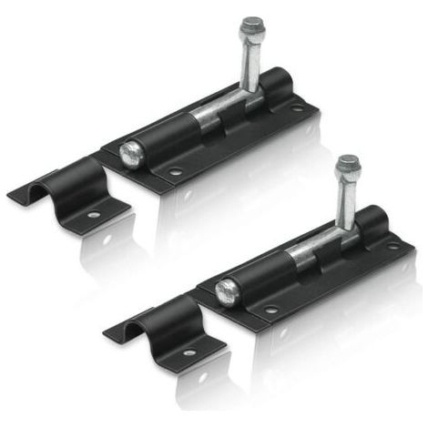 INHHUB Pack of 2 100mm Black Tower Bolt, Door Lock with Bolt for Indoor and Outdoor Use as a Lock for Shed Doors, Garages or Gates -INHH (1/5)