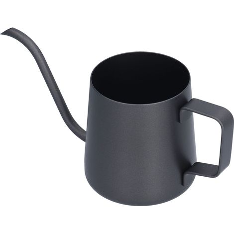 350-ml-Kanne mit Ausgießer für Filterkaffee, innen und außen mattschwarz, Edelstahl 304, feiner Ausgießer (1/5)