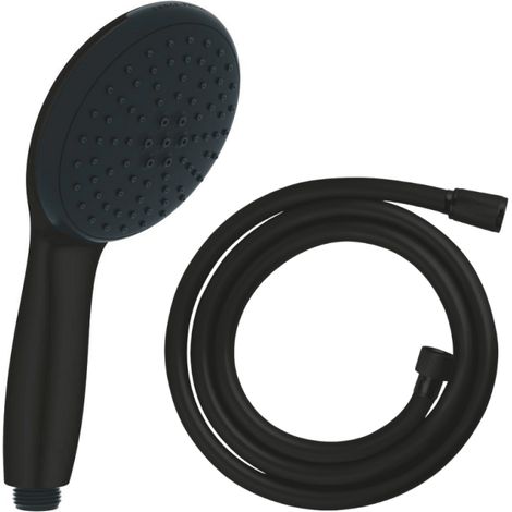 Douchette 2 jets GROHE Vitalio Start 110 noir mat + Flexible 1750 mm