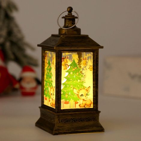 Lanterne Led - Décoration Intérieure Pour Noël Et Halloween - Éclairage Ambiant Sans Flamme - Lot De 1 (1/2)