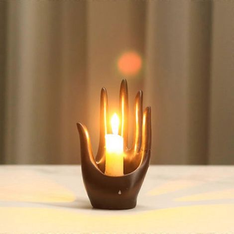 Porte-bougies pour mains, présentoir à bijoux, montres et bagues. (1/4)