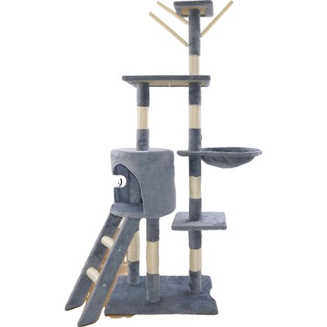 Árbol para gatos, estructura de varios niveles, áreas de juego interactivas, torre para trepar (1/2)