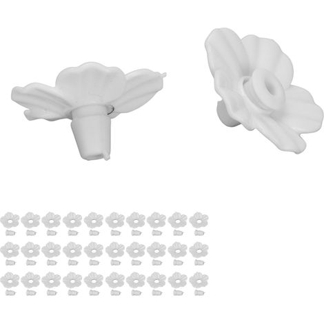 Set mit 30 nachfüllbaren Blütenblättern für Kolibri-Futterhäuschen, austauschbare, mehrfarbige Blütenblätter, weiß (1/5)