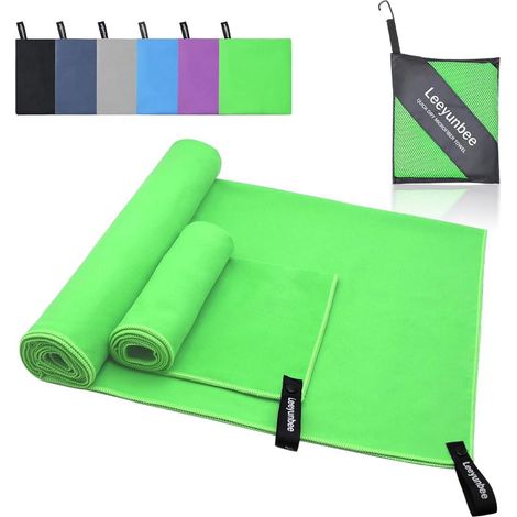 Mikrofaser Handtuch Set 160x80 cm Badetuch + 80x40 cm Klein, Schnelltrocknend (1/5)