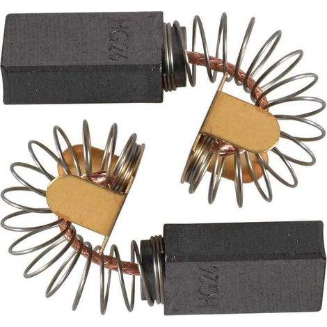Jeu de balais de charbon de rechange (2 pièces) pour Bosch 1619X08020, 1619X07410, 1619X01351, 2610320391 et scies circulaires Skil HD77 - S77 (1/2)