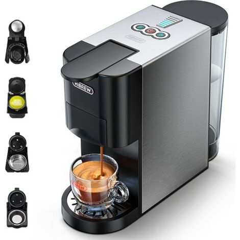 HiBREW – Machine à café 4 en 1, expresso à capsules multiples, Dolce Milk Nes ESE, dosette en poudre, en métal inoxydable H3D (1/5)
