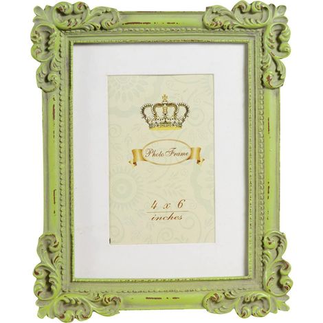 Porte-photo de table 21 x 25 cm Cadre photo résine Cadres vintage peints à la main