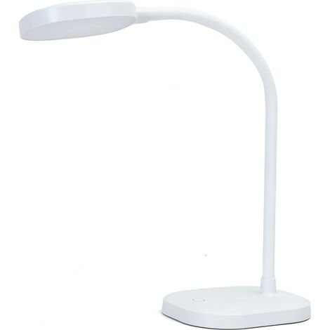 Lampe de bureau LED 4 W, lumière naturelle 4000 K, intensité réglable, bras flexible pour étudier et travailler