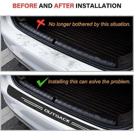 Motorfordonsdelar Baklucksskydd et Kolfiber Dörrtröskelklisttermärke for Subaru Outback Repskydd Tröskel Stötfångare Dekal Styling